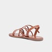 Sandales plates en cuir Creeks marron femme