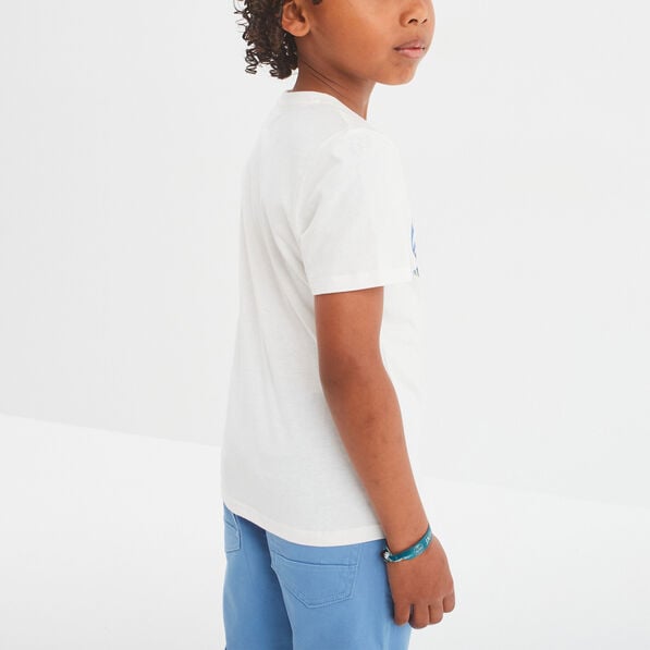 t shirt col rond manches courtes creeks blanc garcon T-shirt col rond manches courtes Creeks blanc garçon