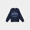 Sweat col rond manches longues bleu marine femme