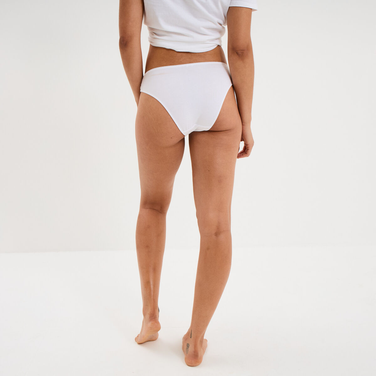 Culotte coton majoritaire blanc femme