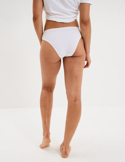 Culotte coton majoritaire blanc femme