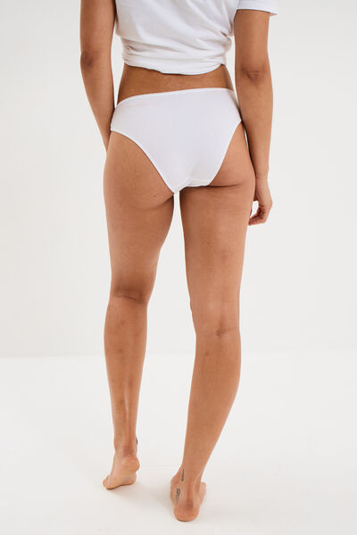 Culotte coton majoritaire blanc femme