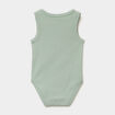 Lot 3 bodies coton c&ocirc;tel&eacute; sans manches vert kaki b&eacute;b&eacute;