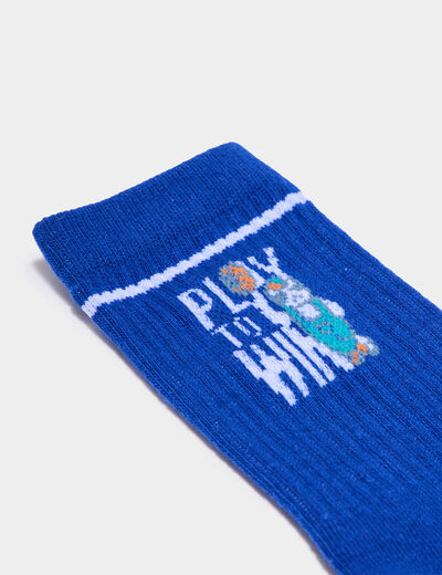 Lot 5 paires chaussettes bleu roi garçon