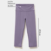 Legging corsaire de sport stretch violet femme