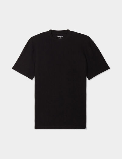 T-shirt oversize manches courtes Liberto noir homme