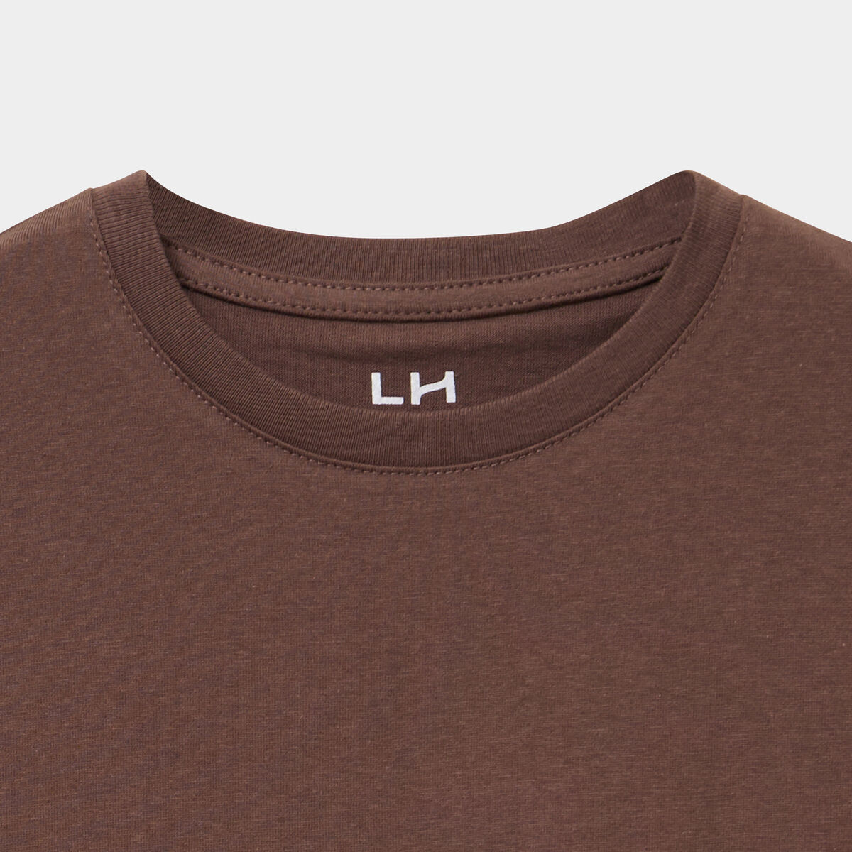 T-shirt en coton manches courtes marron fonc&eacute; gar&ccedil;on