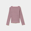T-shirt c&ocirc;tel&eacute; ajust&eacute; manches longues bordeaux fille