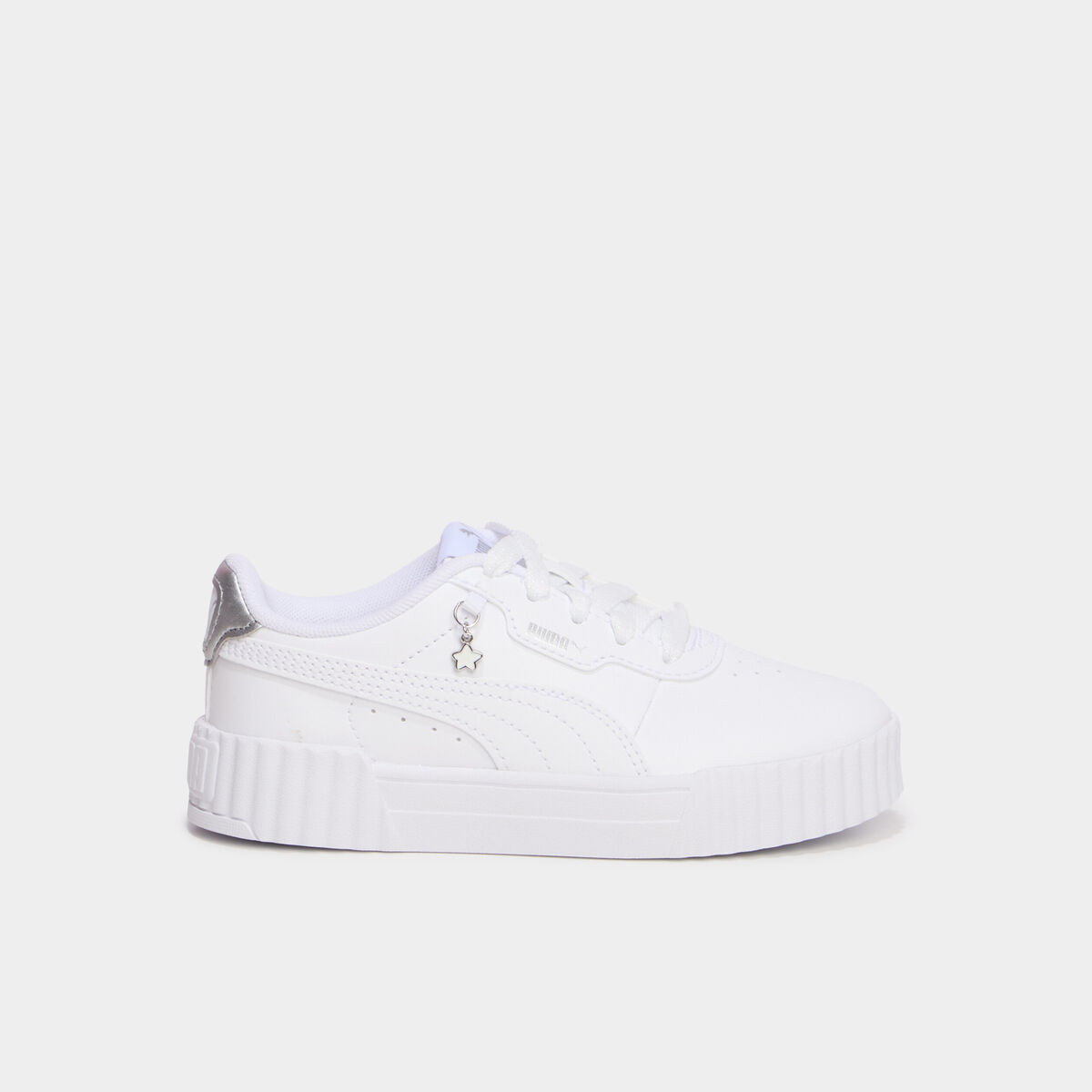 Baskets Puma Carina 3.0 Floral gris argent fille