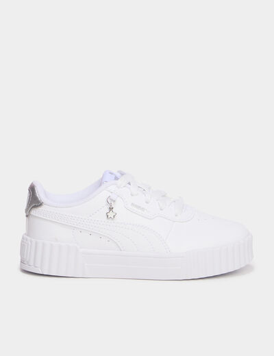 Baskets Puma Carina 3.0 Floral gris argent fille