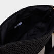 Sac banane XL effet tress&eacute; noir femme