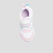 Baskets running à scratchs et paillettes blanc fille