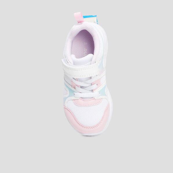baskets running a scratchs et paillettes blanc fille Baskets running à scratchs et paillettes blanc fille