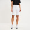 Bermuda en jean slim ecru femme
