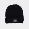 Bonnet tricot&eacute; noir homme