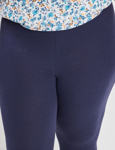 Leggings 7/8ème bleu marine femme grande taille