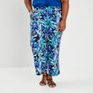 Pantalon large taille smockée noir femme grande taille