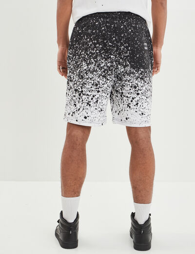 Short jogging droit à coulisse blanc homme