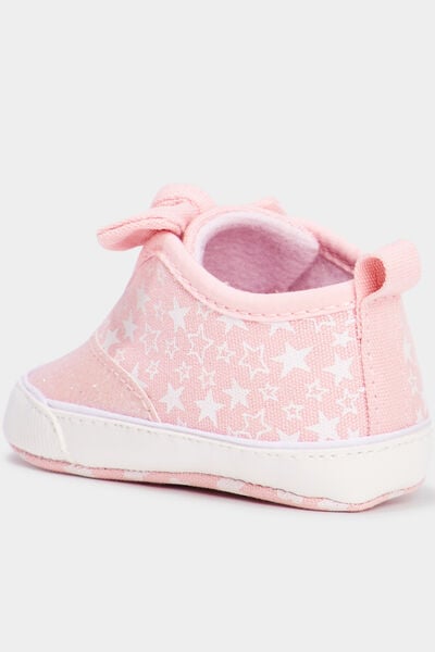 Chaussons bottons &agrave; paillettes Minnie rose b&eacute;b&eacute; fille