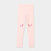 Legging en maille coton rose fille