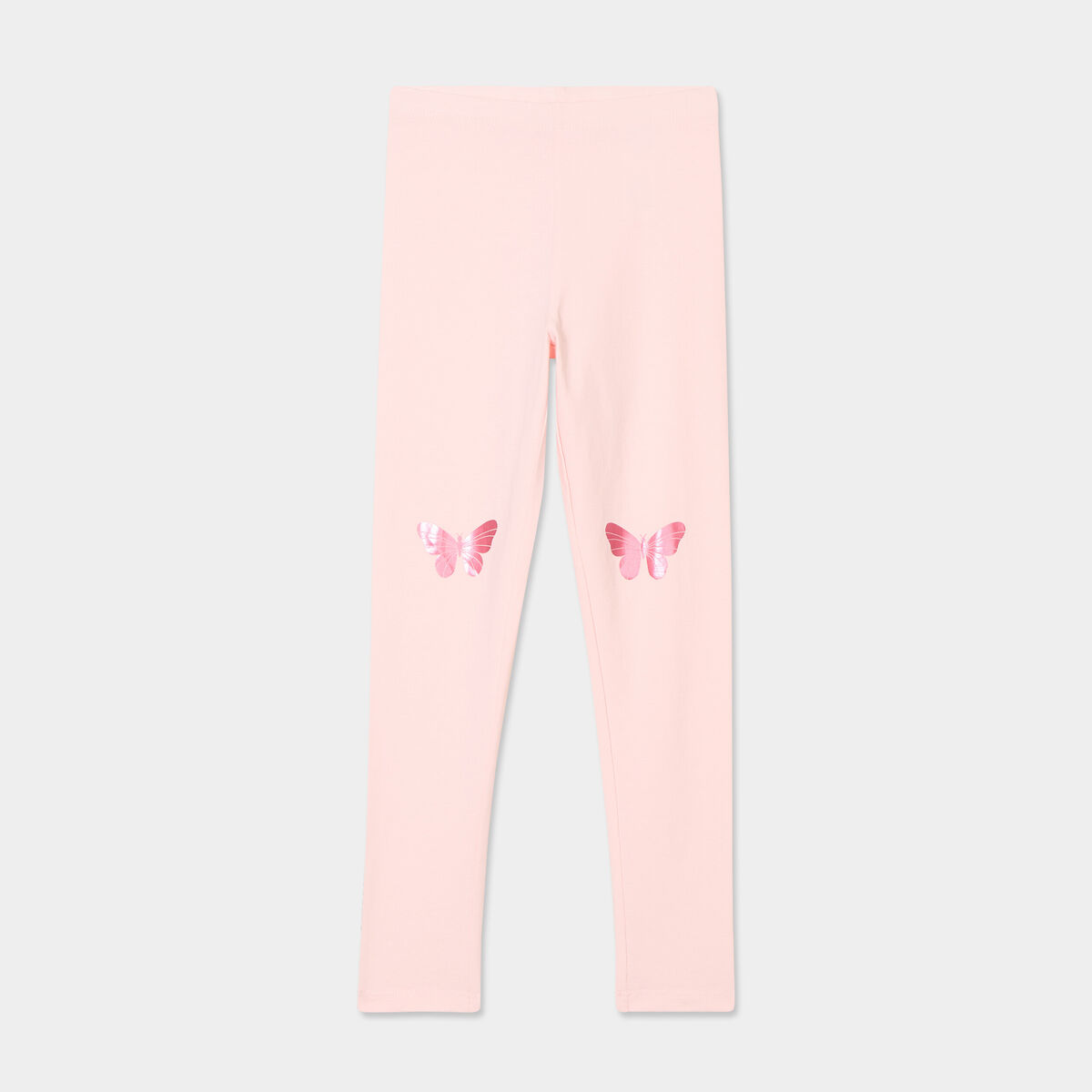 Legging en maille coton rose fille