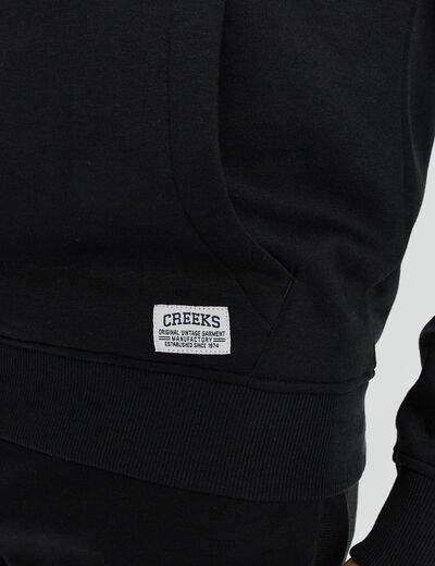 Sweat à capuche hoodie Creeks noir homme