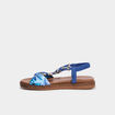Sandales avec bride effet foulard bleu femme