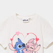 T-shirt manches courtes coton Stitch blanc fille