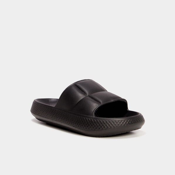 Claquettes matelassées Wamea Beach noir femme