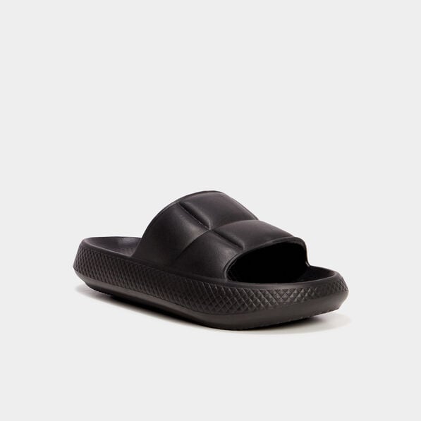 claquettes matelassees wamea beach noir femme Claquettes matelassées Wamea Beach noir femme