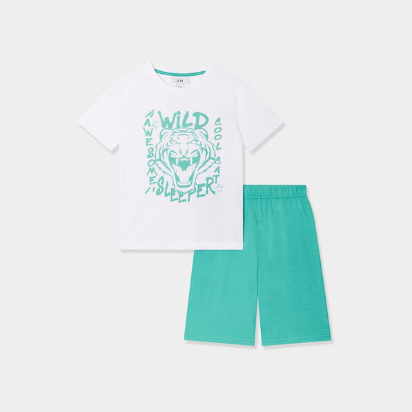 ensemble pyjama short coton blanc garcon Ensemble pyjama short coton blanc garçon