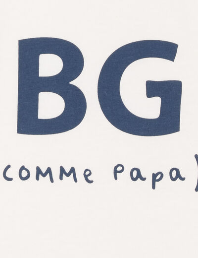 T-shirt épaule boutonnée manches longues blanc bébé garçon