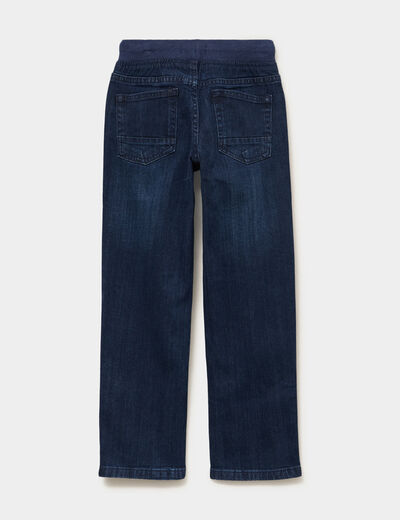 Jeans regular taille &eacute;lastiqu&eacute;e bleu gar&ccedil;on