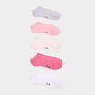 Lot 5 paires chaussettes invisibles rose mixte
