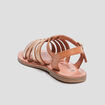 Sandales &agrave; bride en cuir camel fille