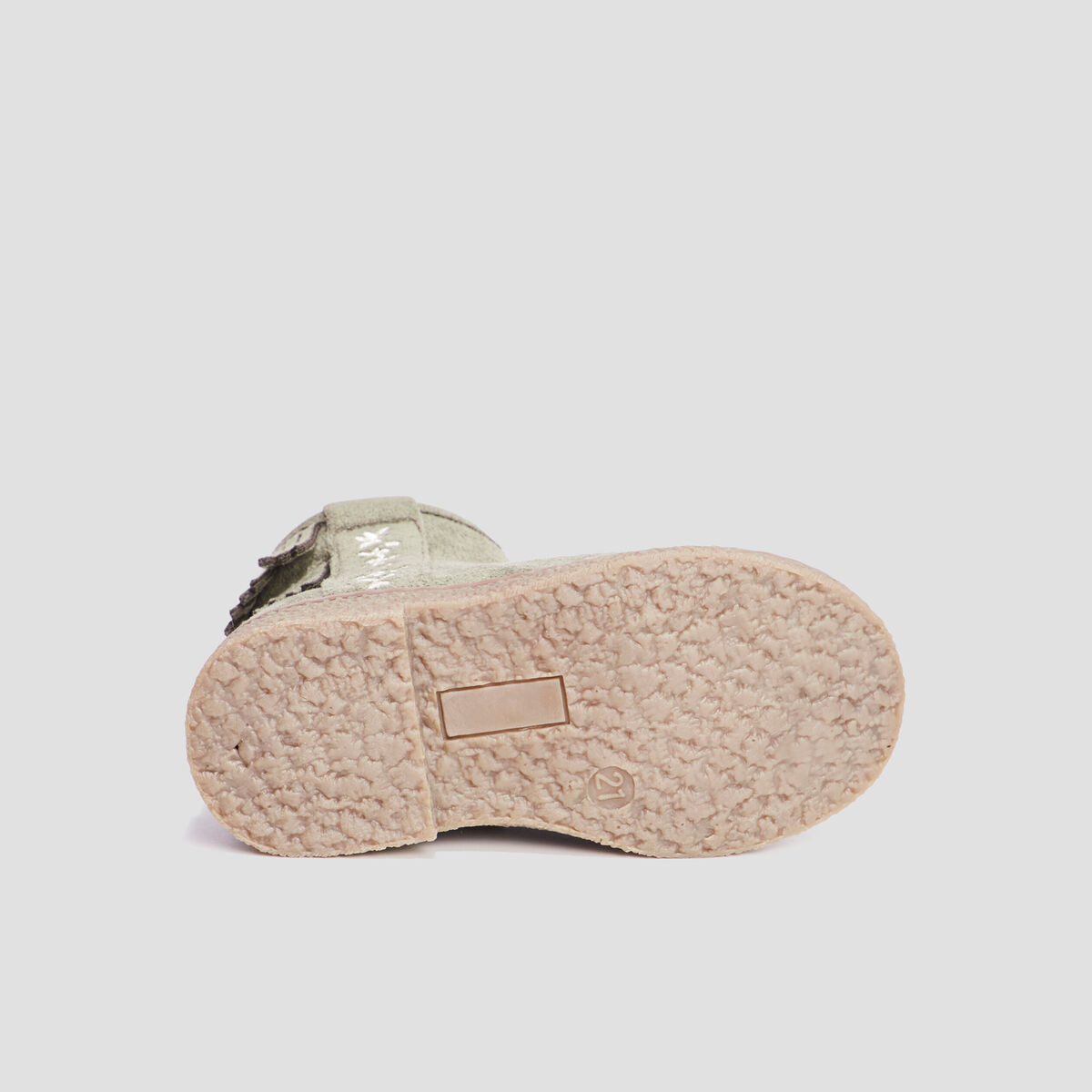 Bottines franges vert kaki b&eacute;b&eacute; fille