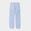 Pantalon de jogging cargo molletonn&eacute; bleu clair fille