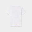 T-shirt col rond manches courtes coton blanc gar&ccedil;on