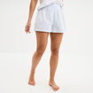 Short de pyjama coton blanc femme