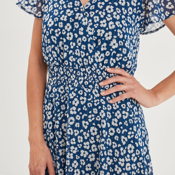 robe midi droite bleu canard femme Robe midi droite bleu canard femme