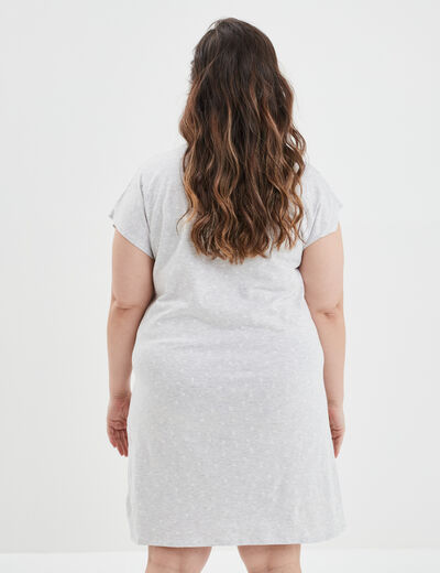Chemise de nuit gris clair femme grande taille