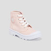 Baskets montantes crantées en toile rose fille