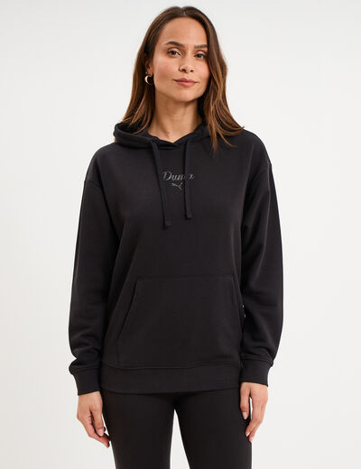Sweat hoodie 1 poche &agrave; capuche Puma noir femme