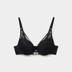 Soutien-gorge foulard paddé dentelle noir femme