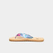 Tongs de plage esprit foulard multicolore femme
