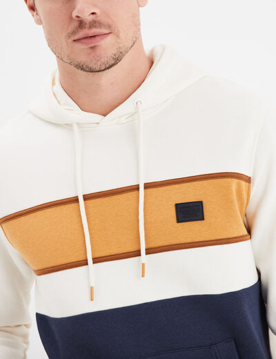 Sweat à capuche hoodie colorbloc Creeks bleu marine homme