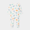 Dors-bien coton manches longues boutonné ecru bébé garçon
