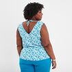 Blouse sans manches bleu canard femme grande taille
