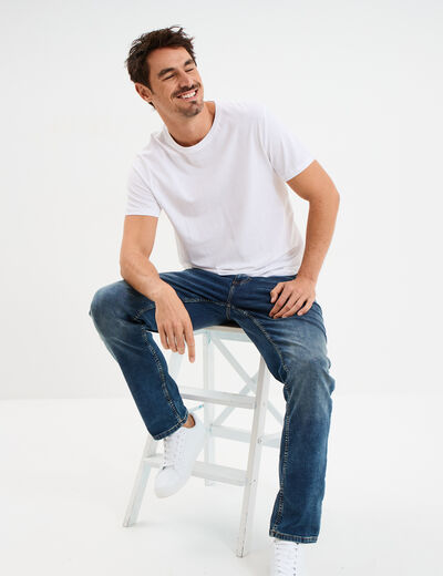 Jean stretch coupe regular denim dirty homme