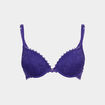 Soutien-gorge push up dentelle violet foncé femme